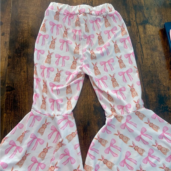 Vintage toddler girl bunny & bows bell bottom pants (size 3-4t) - Picture 4 of 5